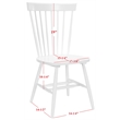 Bowery Hill Contemporary Oak Dining Chair in White (Set Of 2)
