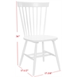 Bowery Hill Contemporary Oak Dining Chair in White (Set Of 2)