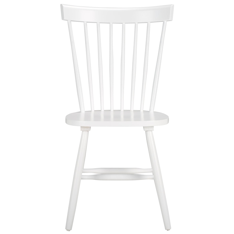 Bowery Hill Contemporary Oak Dining Chair in White (Set Of 2)