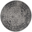Bowery Hill Oriental Polypropylene Gray Finish Area Rug - Round 4'
