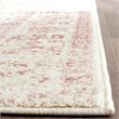 Bowery Hill Contemporary 4' X 6' Power Loomed Rug in Ivory and Rose