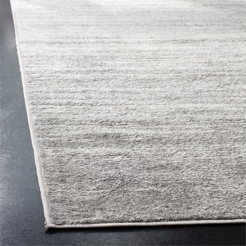 Bowery Hill Contemporary 10' X 14' Power Loomed Rug in Ivory and Silver