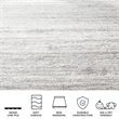 Bowery Hill Contemporary 10' X 14' Power Loomed Rug in Ivory and Silver