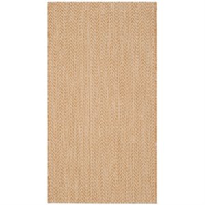Bowery Hill Contemporary 9' X 12' Power Loomed Rug in Natural and Cream
