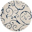 Bowery Hill Contemporary 8' X 10' Power Loomed Rug in Cream and Blue