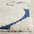 Bowery Hill Contemporary 8' X 10' Power Loomed Rug in Cream and Blue