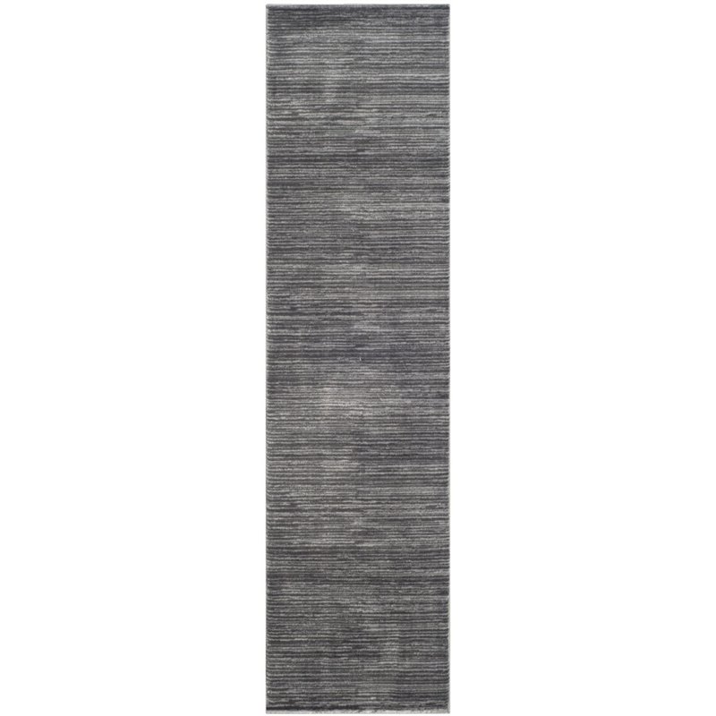 Bowery Hill Contemporary Fabric 8' X 10' Power Loomed Rug in Gray