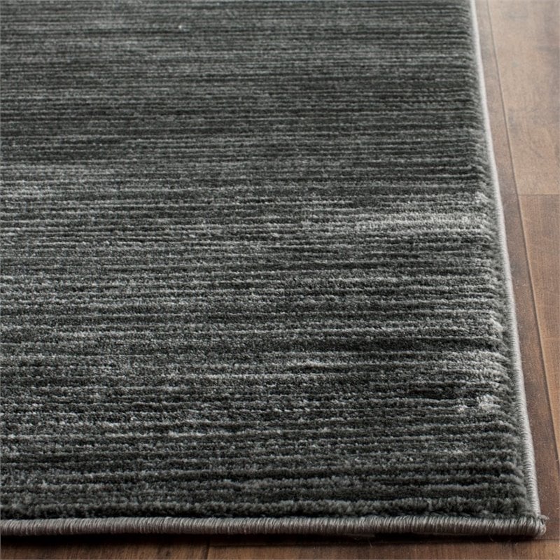 Bowery Hill Contemporary Fabric 8' X 10' Power Loomed Rug in Gray