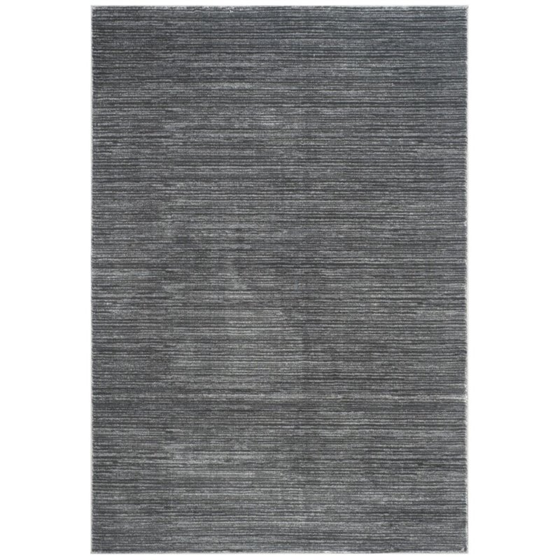 Bowery Hill Contemporary Fabric 8' X 10' Power Loomed Rug in Gray