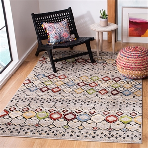 Bowery Hill Contemporary Fabric 5' 1&quot X 7' 6&quot Rug in Light Gray