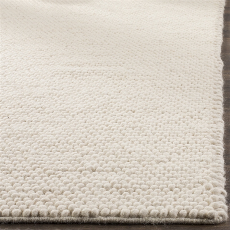 Bowery Hill Contemporary Wood 5' X 8' Hand Tufted Rug in Ivory