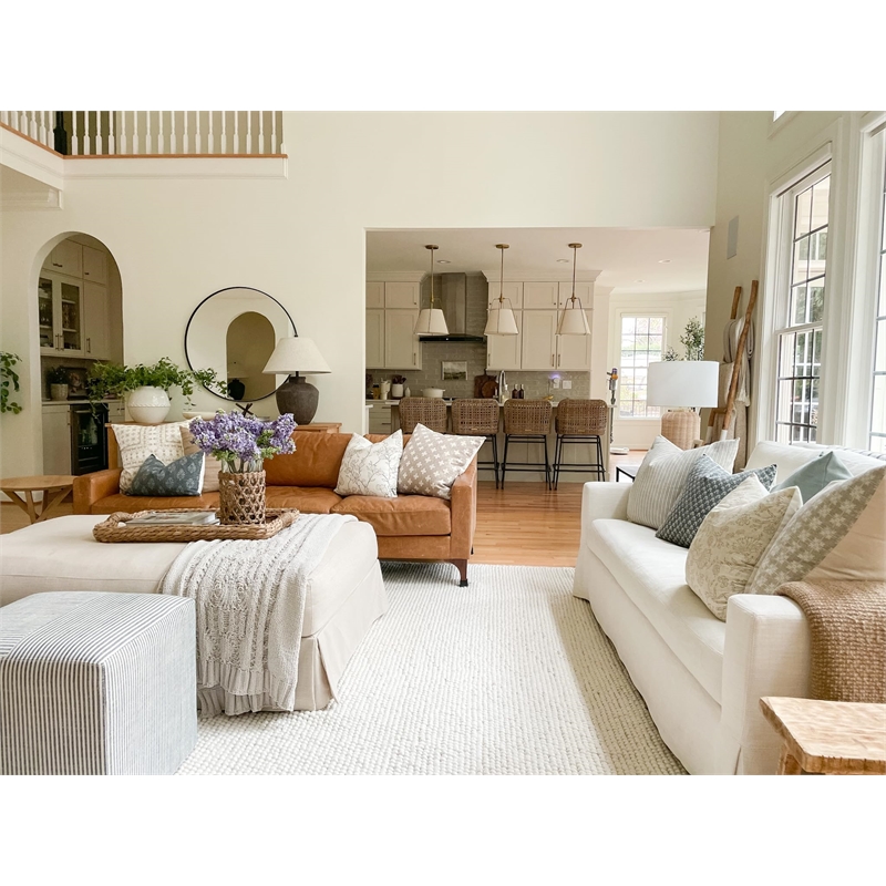 Bowery Hill Contemporary Wood 5' X 8' Hand Tufted Rug in Ivory