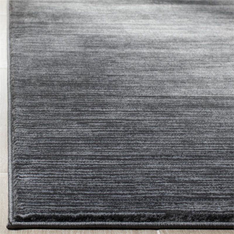 Bowery Hill Modern / Contemporary Fabric 6' x 9' Rug in Gray