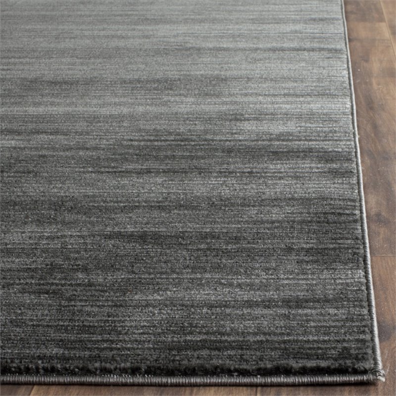 Bowery Hill Modern / Contemporary Fabric 6' x 9' Rug in Gray