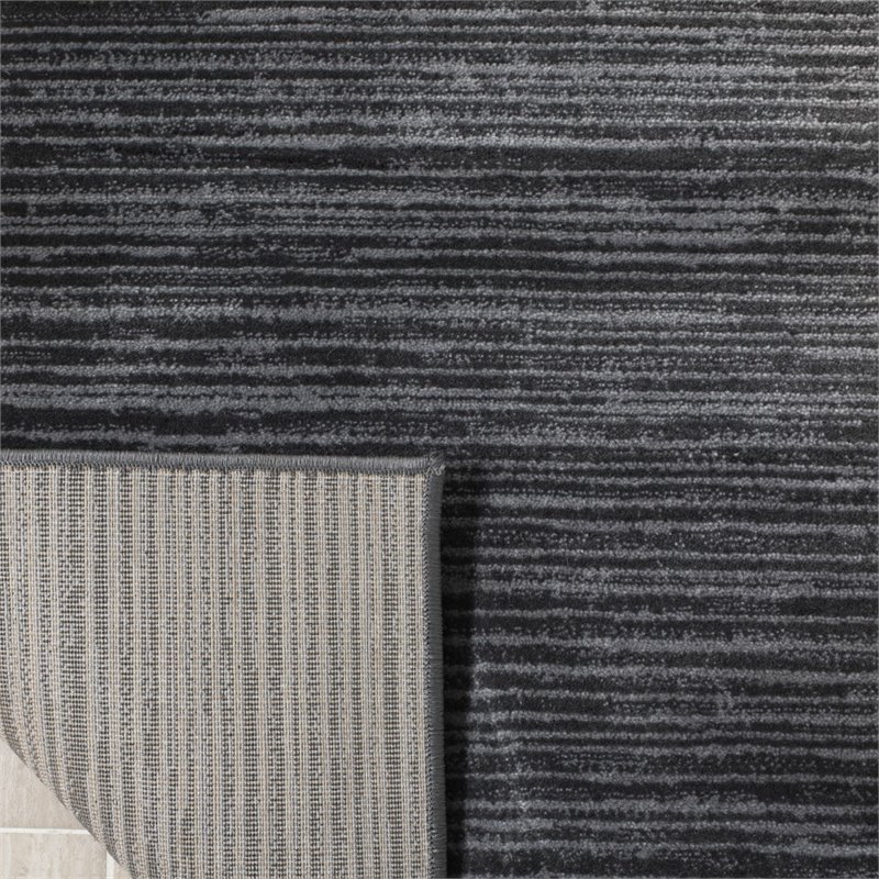 Bowery Hill Modern / Contemporary Fabric 6' x 9' Rug in Gray