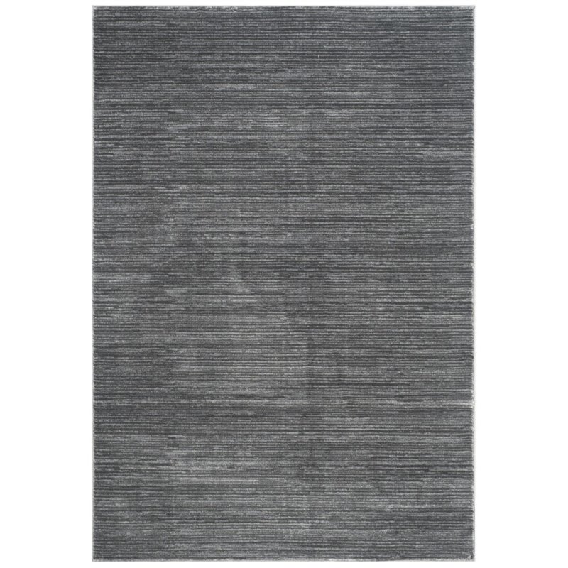 Bowery Hill Modern / Contemporary Fabric 6' x 9' Rug in Gray