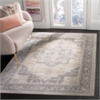 Bowery Hill Contemporary Fabric 6' x 9' Rug in Cream and Gray