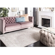 Bowery Hill Contemporary Fabric 8' x 10' Rug in Cream and Ivory