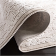 Bowery Hill Contemporary Fabric 8' x 10' Rug in Cream and Ivory