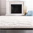 Bowery Hill Contemporary Fabric 8' x 10' Rug in Cream and Ivory