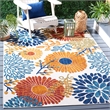 Bowery Hill Contemporary Fabric 4' x 6' Rug in Creme and Red