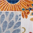 Bowery Hill Contemporary Fabric 4' x 6' Rug in Creme and Red