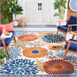 Bowery Hill Contemporary Fabric 9' x 12' Rug in Creme and Red