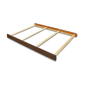 Bowery Hill Contemporary Wood Full Size Rail in Chocolate Finish