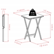 Bowery Hill 6-Piece Transitional Solid Wood Snack Table Set in Natural