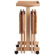 Bowery Hill 6-Piece Transitional Solid Wood Snack Table Set in Natural