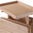 Bowery Hill 6-Piece Transitional Solid Wood Snack Table Set in Natural