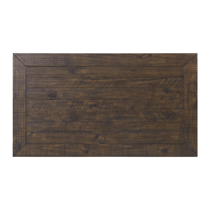 Bowery Hill Solid Wood 2 Drawer Coffee Table Black and Brown