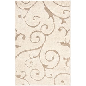 Bowery Hill Contemporary 3'-3&quot x 5'-3&quot Power Loomed Rug in Cream / Beige