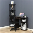 Bowery Hill Wood Home Laptop Notebook Computer Desk in Dark Walnut