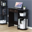 Bowery Hill Wood Home Laptop Notebook Computer Desk in Dark Walnut