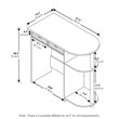 Bowery Hill Wood Home Laptop Notebook Computer Desk in Beech/Natural