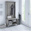 Bowery Hill Contemporary Hall Tree with Storage Bench in Cape Cod Gray