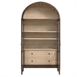 Bowery Hill Contemporary Storage Display Cabinet in Walnut Light Oak