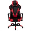 Bowery Hill Leather Racing Swivel Reclining Gaming Chair in Black and Red