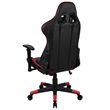 Bowery Hill Leather Racing Swivel Reclining Gaming Chair in Black and Red