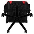 Bowery Hill Leather Racing Swivel Reclining Gaming Chair in Black and Red