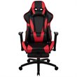 Bowery Hill Leather Racing Swivel Reclining Gaming Chair in Black and Red