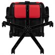 Bowery Hill Leather Racing Swivel Reclining Gaming Chair in Black and Red