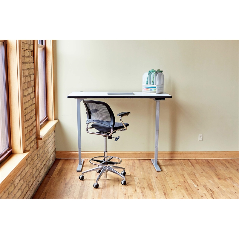 Bowery Hill Contemporary Metal Desk Organizer in White Finish
