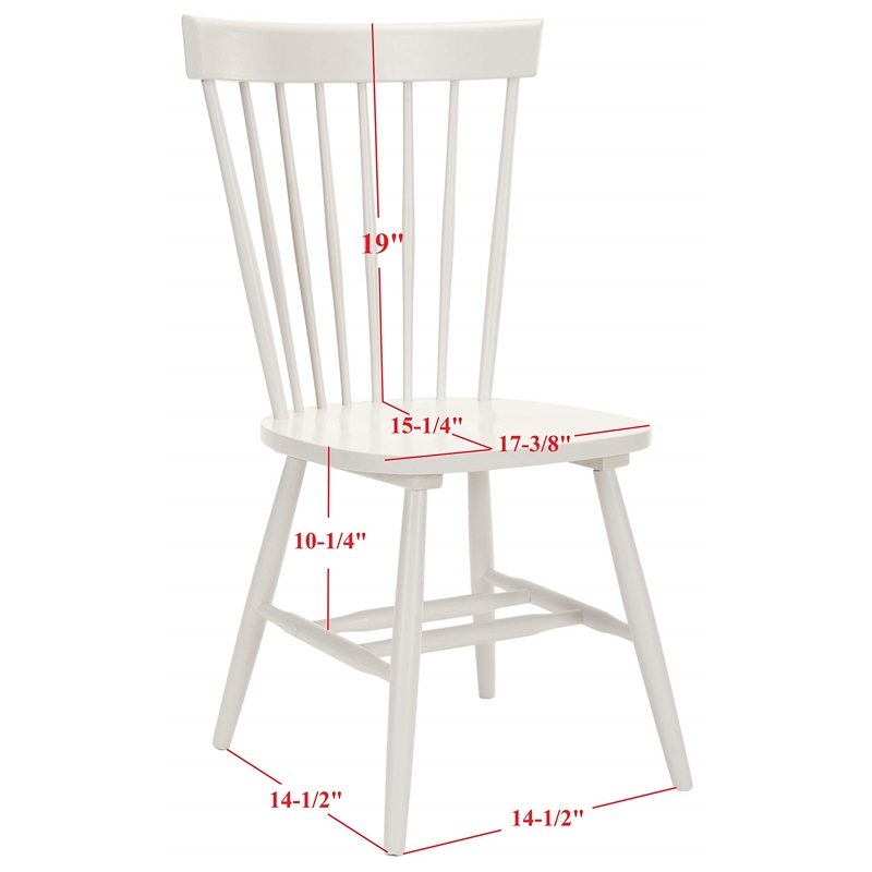Bowery Hill Contemporary Oak Dining Chair in Grey (Set Of 2)
