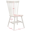 Bowery Hill Contemporary Oak Dining Chair in Grey (Set Of 2)