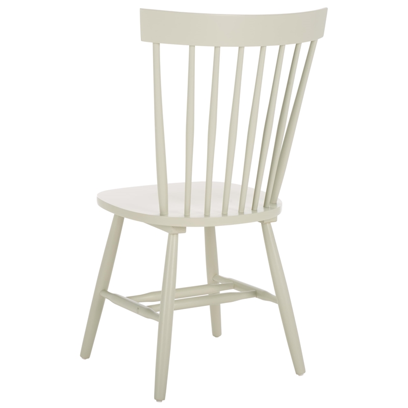 Bowery Hill Contemporary Oak Dining Chair in Grey (Set Of 2)