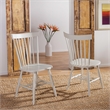 Bowery Hill Contemporary Oak Dining Chair in Grey (Set Of 2)