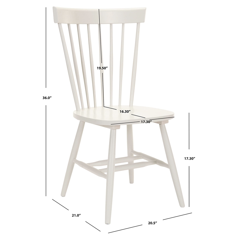 Bowery Hill Contemporary Oak Dining Chair in Grey (Set Of 2)