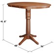 Bowery Hill Contemporary Extendable Bar Table in Espresso Finish